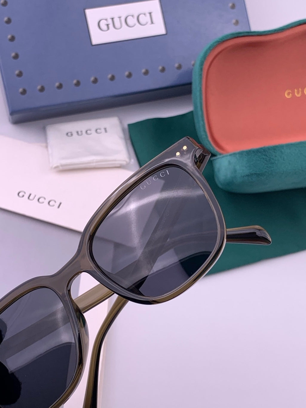 Gucci G12040 Polarized Square Black Lens Sunglasses for Men & Women - 382004 - detail image 2