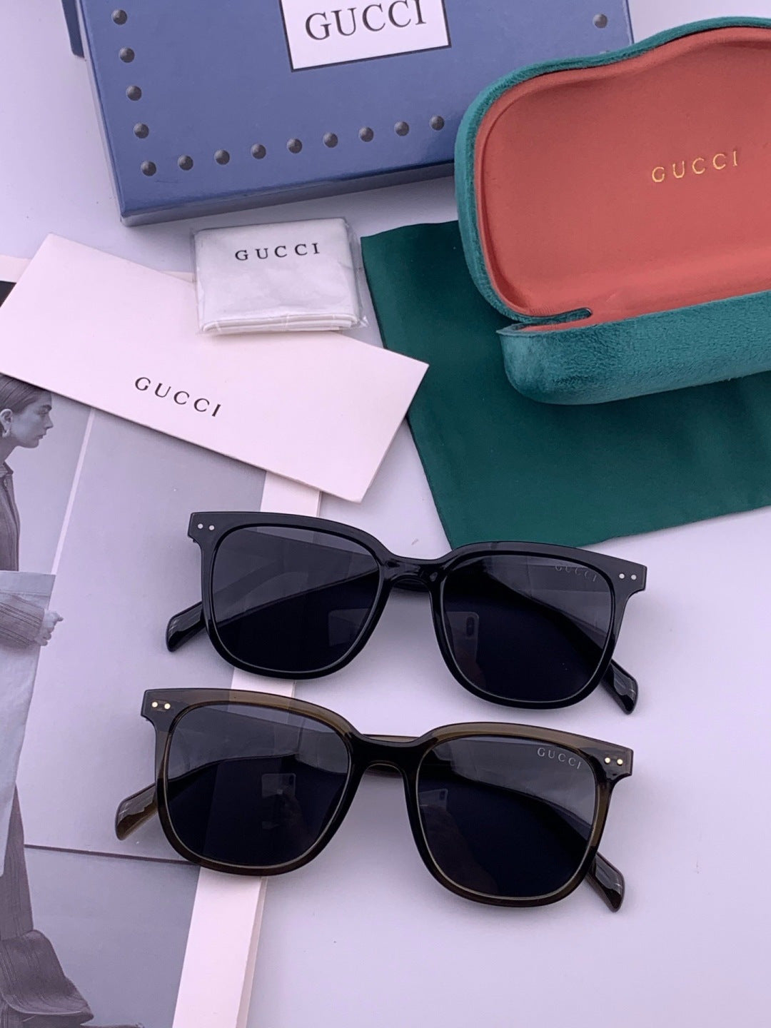 Gucci G12040 Polarized Square Black Lens Sunglasses for Men & Women - 382004 - detail image 7