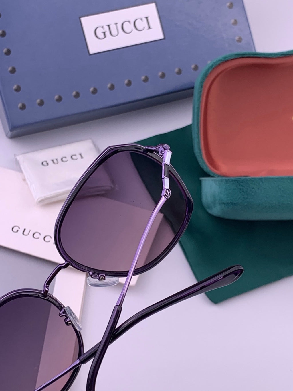Gucci G6211 Polarized Square Brown Lens Sunglasses for Women - 382006 - detail image 5