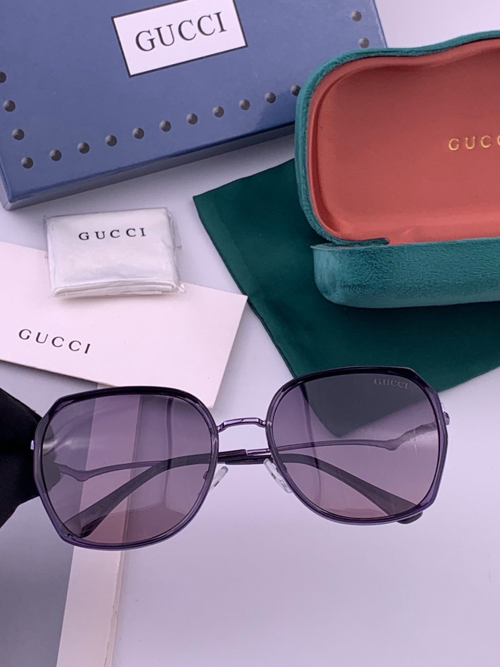 Gucci G6211 Polarized Square Brown Lens Sunglasses for Women - 382006