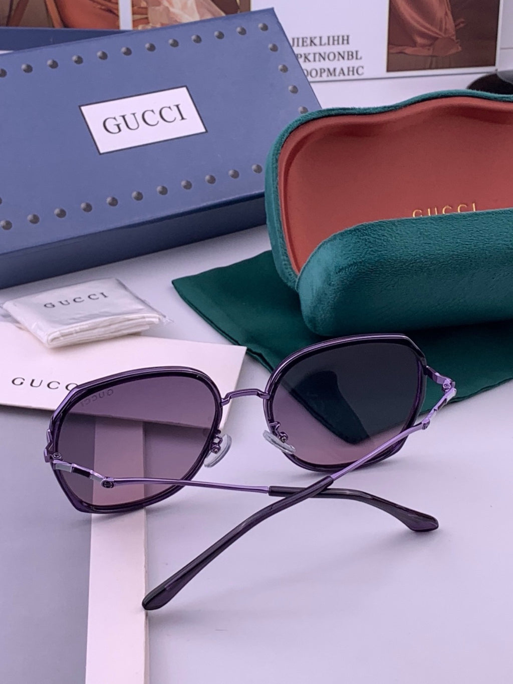 Gucci G6211 Polarized Square Brown Lens Sunglasses for Women - 382006 - detail image 7