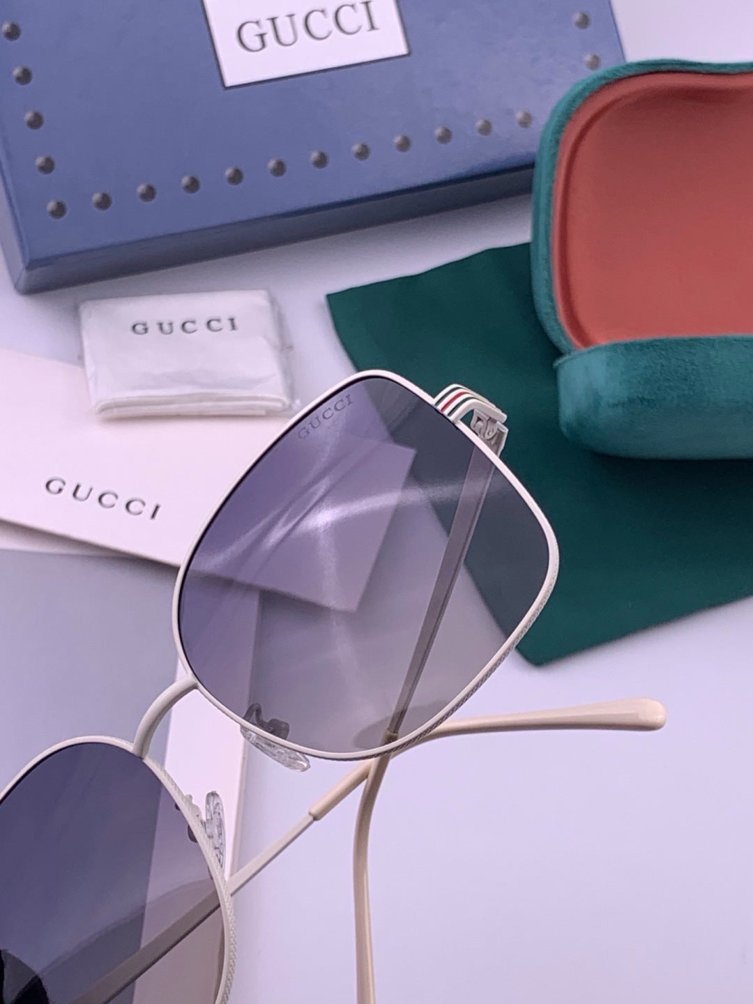 Gucci G6730 Metal Square Brown Lens Sunglasses for Men & Women - 382014 - detail image 5
