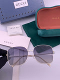 Gucci G6730 Metal Square Brown Lens Sunglasses for Men & Women - 382014