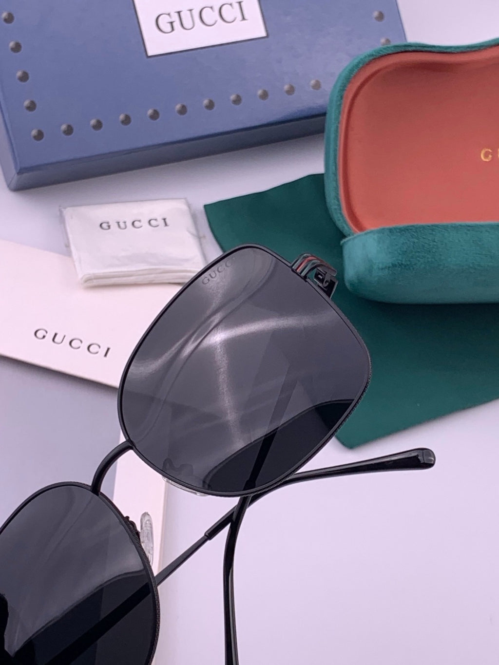 Gucci G6730 Metal Square Gold Lens Sunglasses for Men & Women - 382015 - detail image 4