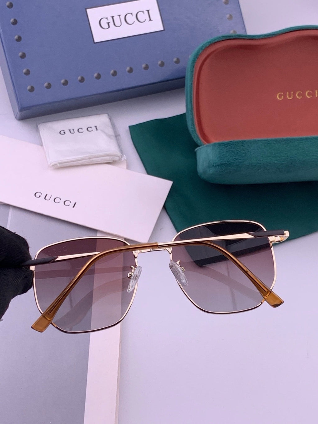 Gucci G9810 Polarized Oversized Black Lens Sunglasses for Men & Women - 382017 - detail image 4