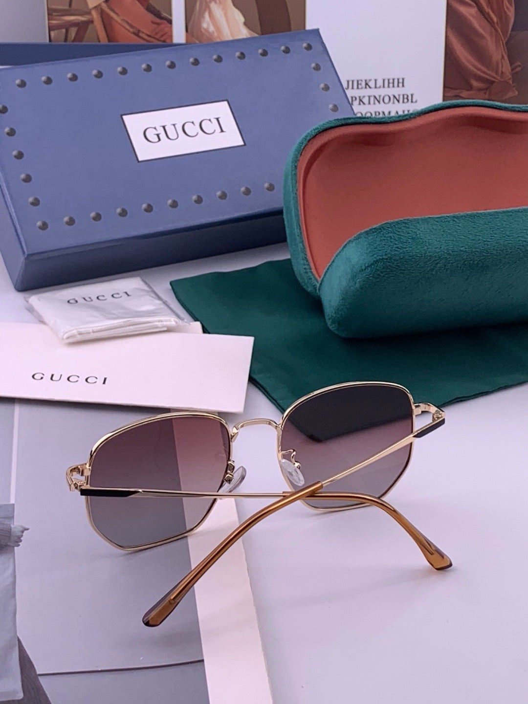 Gucci G9810 Polarized Oversized Black Lens Sunglasses for Men & Women - 382018 - detail image 3