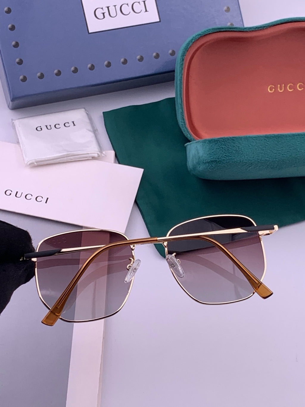Gucci G9810 Polarized Oversized Black Lens Sunglasses for Men & Women - 382018 - detail image 2
