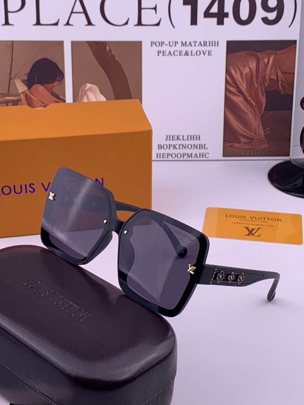 Louis Vuitton L5710 Polarized Square Brown Lens Sunglasses for Men & - 381831 - detail image 2