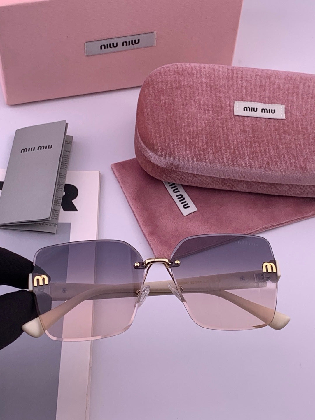 Miu Miu M7550 Fashion Red Lens Sunglasses for Men & Women - 383027