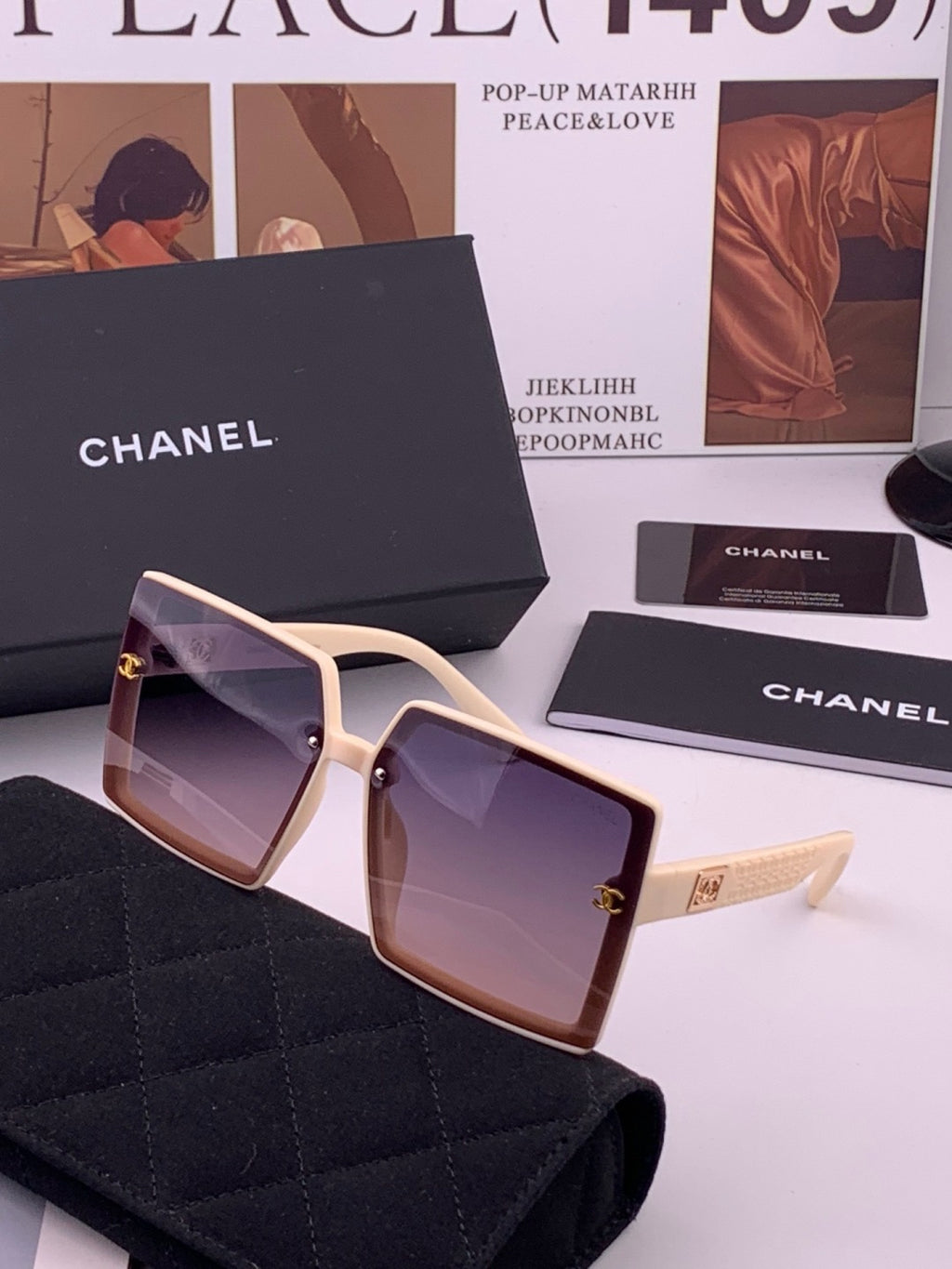 Chanel CH5250 Polarized Square Brown Lens Sunglasses for Women - 382247 - detail image 2