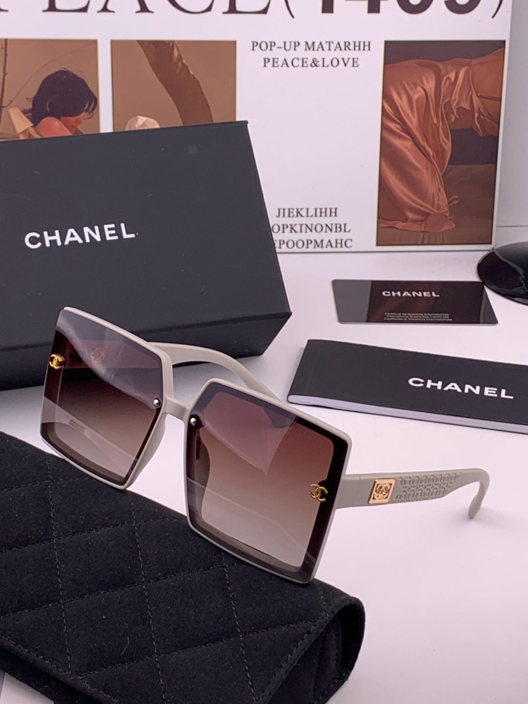 Chanel CH5250 Polarized Square Brown Lens Sunglasses for Women - 382248 - detail image 2