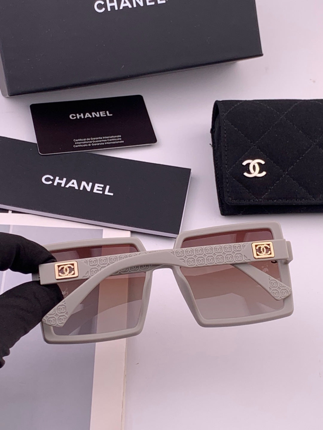 Chanel CH5250 Polarized Square Brown Lens Sunglasses for Women - 382248 - detail image 7