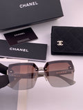 Chanel CH1250 Polarized Square Gold Lens Sunglasses for Women - 382249