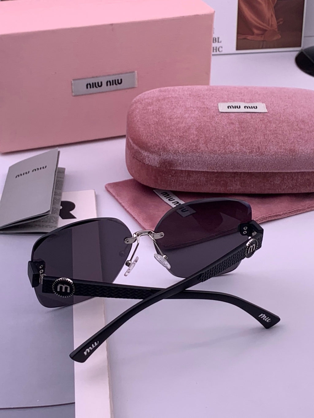 Miu Miu M6550 Fashion Black Lens Sunglasses for Men & Women - detail image 5