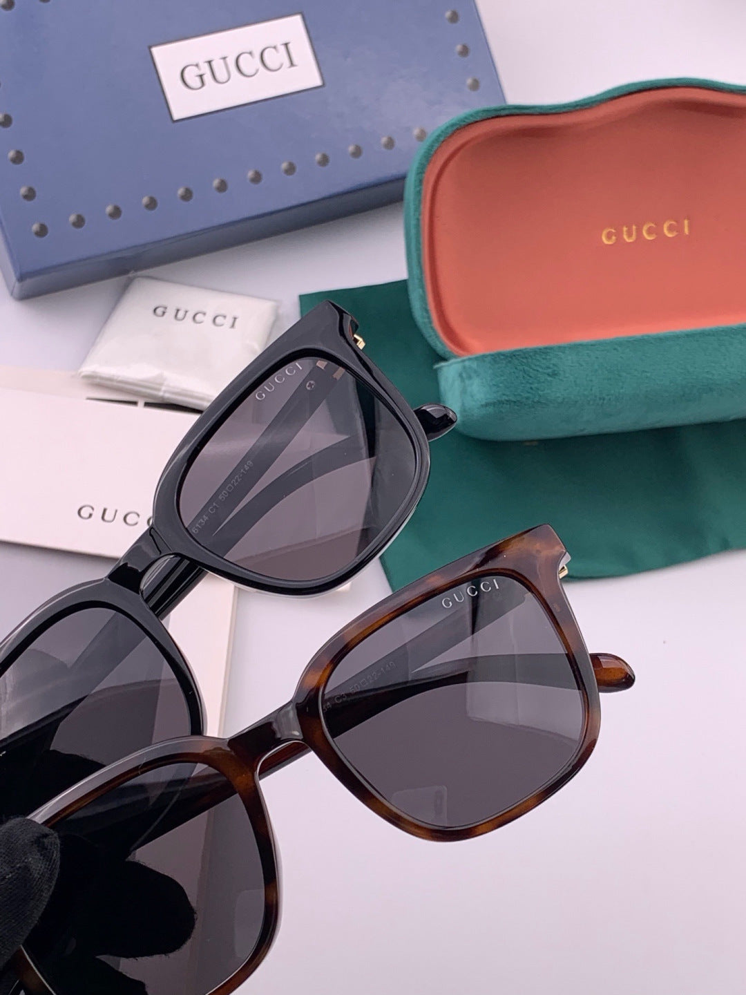 Gucci G4613 Polarized Square Black Lens Sunglasses for Women - 382023 - detail image 3