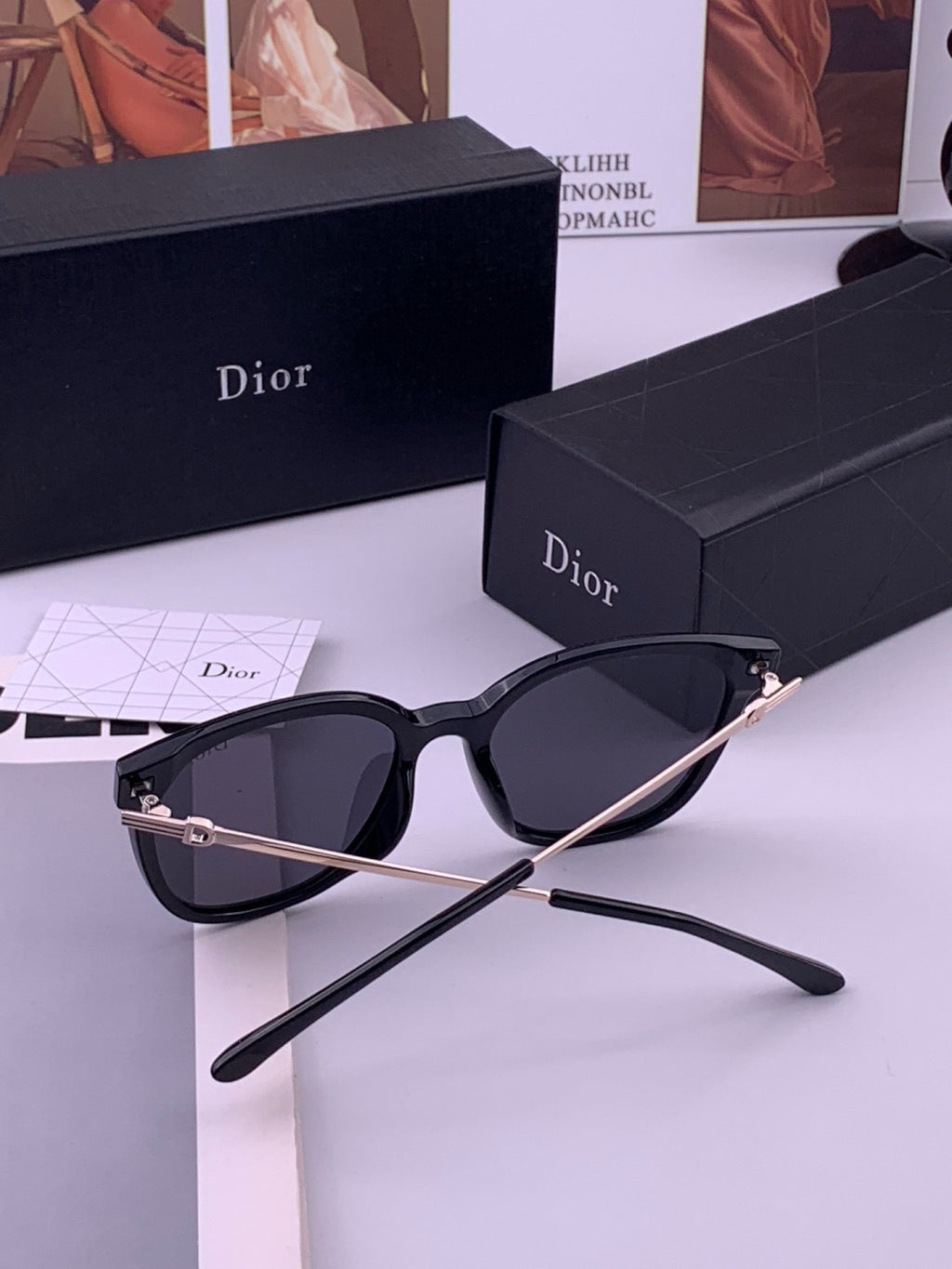 Dior D31101 Polarized Square Black Lens Sunglasses for Men & Women - 382455 - detail image 6