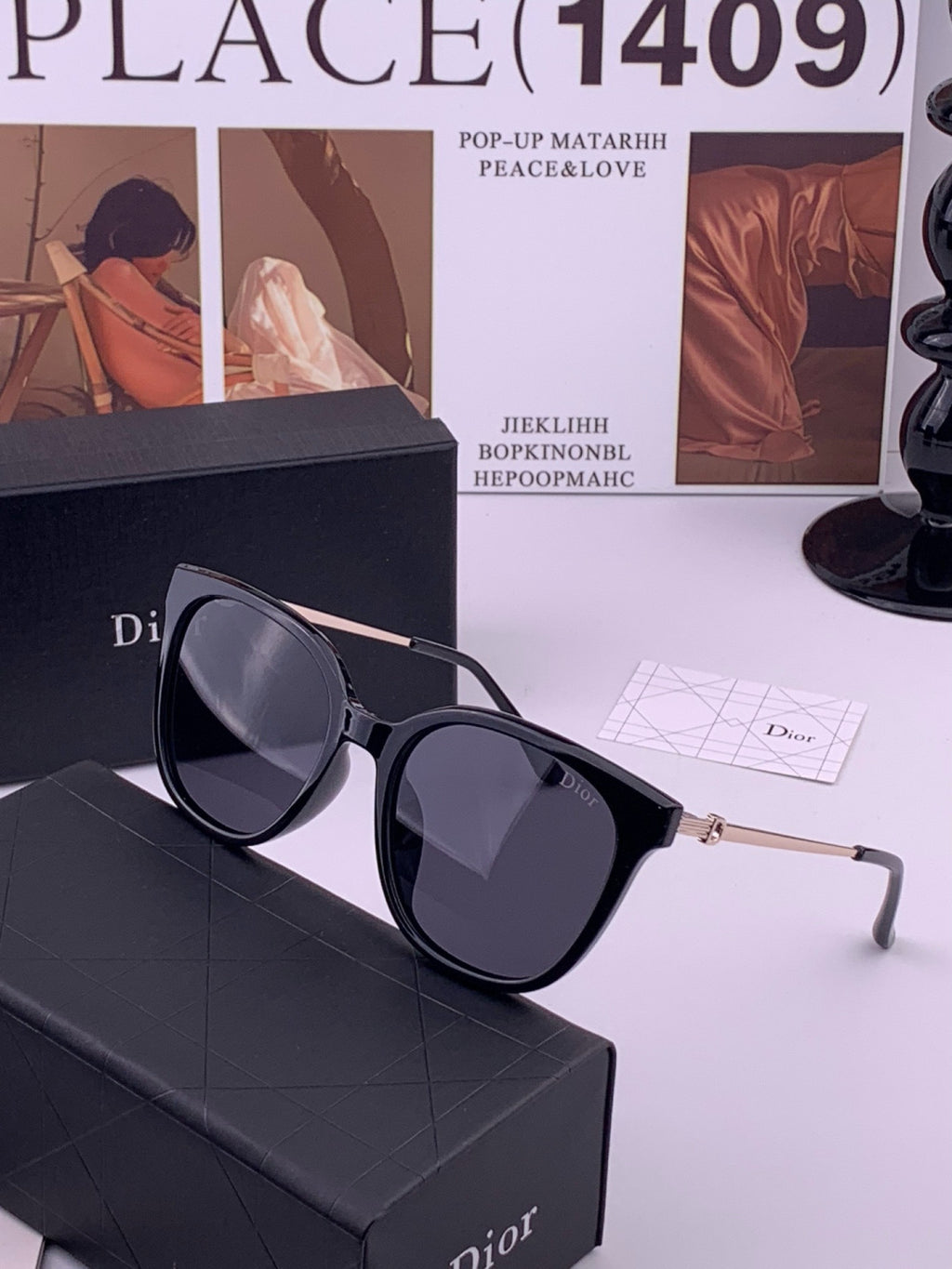 Dior D31101 Polarized Square Black Lens Sunglasses for Men & Women - 382455 - detail image 2