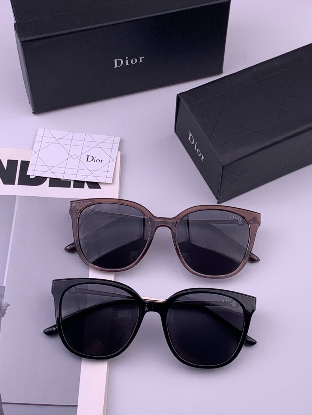 Dior D31101 Polarized Square Black Lens Sunglasses for Men & Women - 382455 - detail image 8