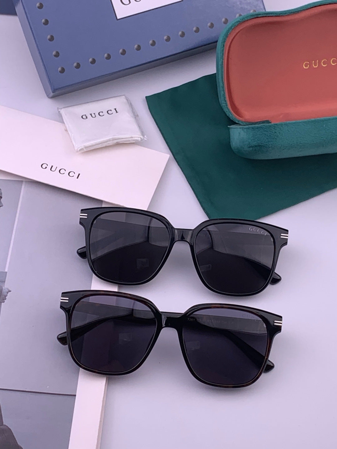 Gucci G17726 Round Black Lens Sunglasses for Men & Women - 382024 - detail image 8