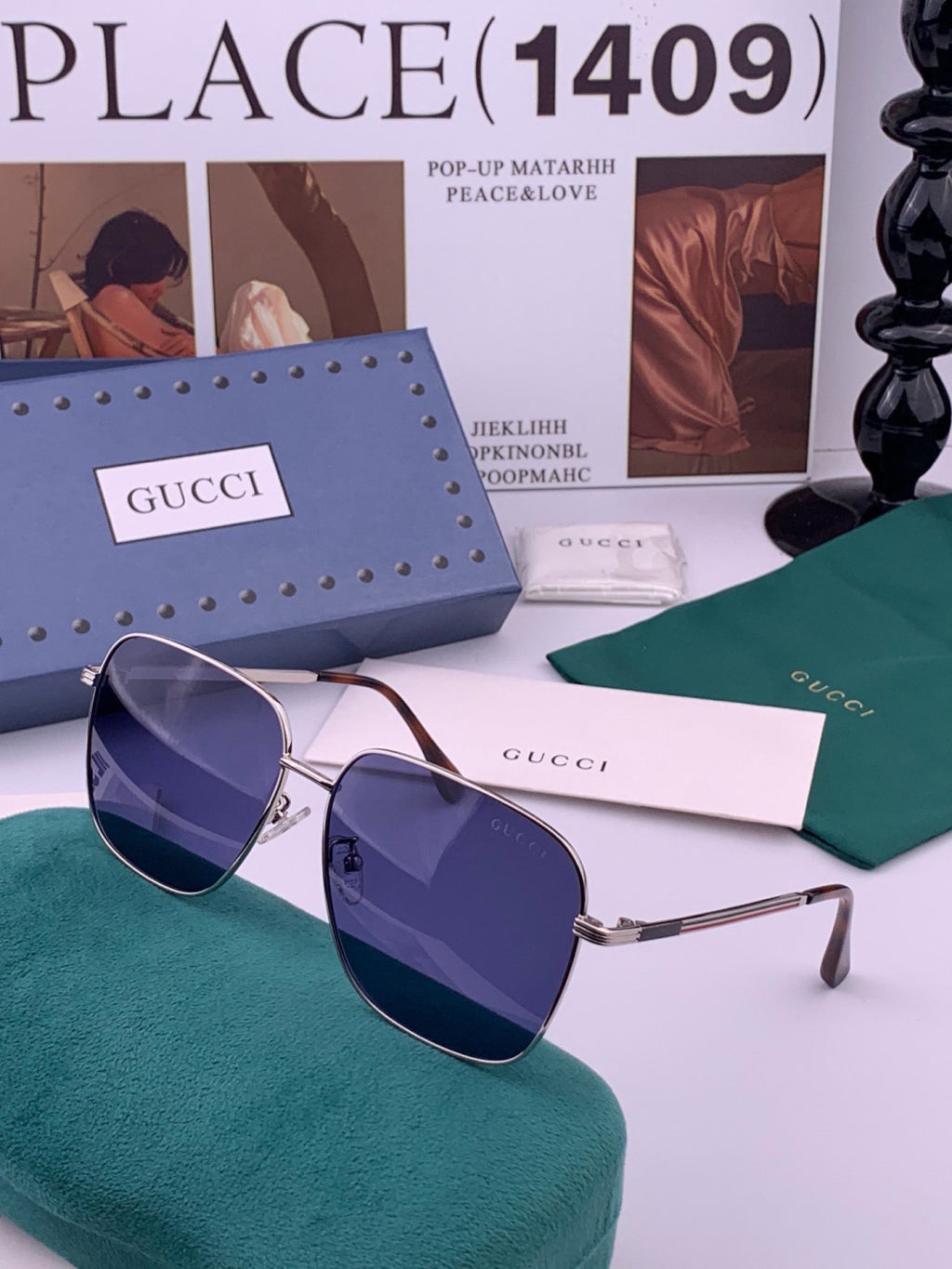 Gucci G9236 Polarized Aviator Gold Lens Sunglasses for Men & Women - 381987 - detail image 2