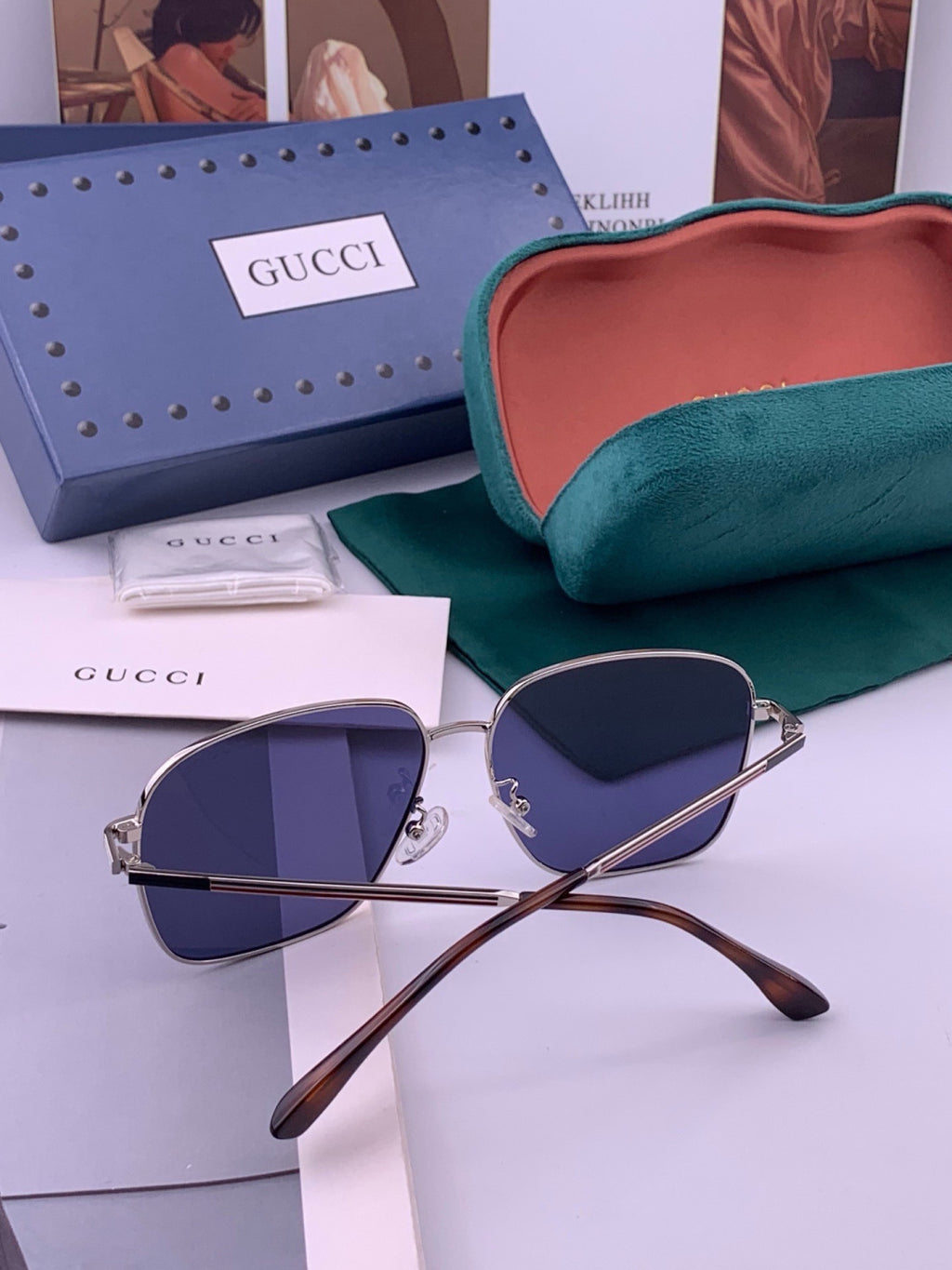 Gucci G9236 Polarized Aviator Gold Lens Sunglasses for Men & Women - 381987 - detail image 5