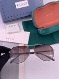 Gucci 4201 Polarized Aviator Gold Lens Sunglasses for Men & Women