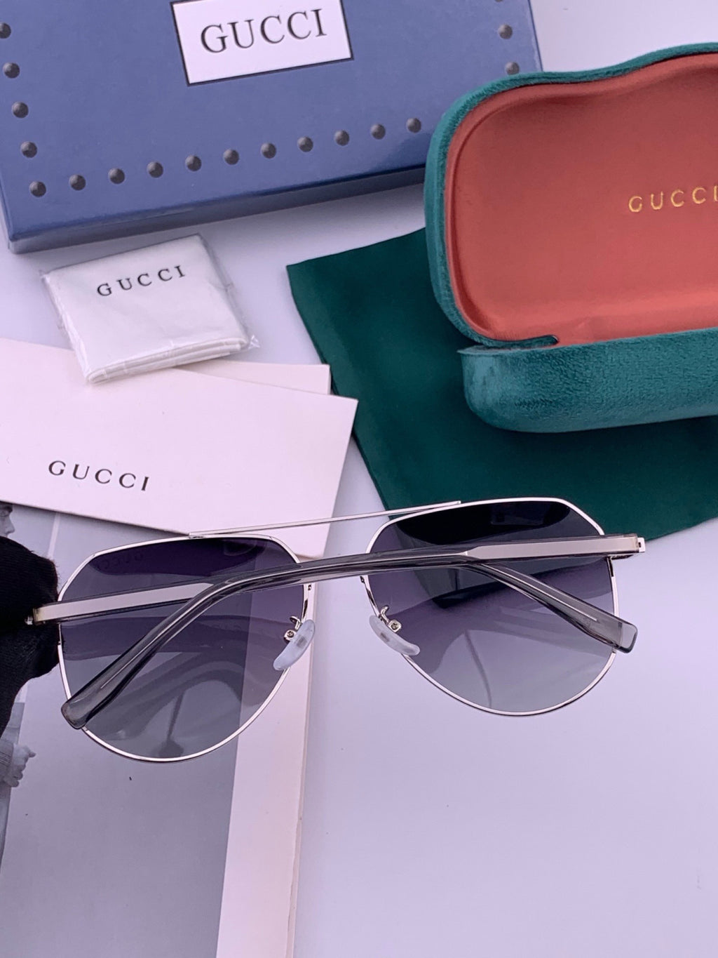 Gucci 4201 Polarized Aviator Pink Lens Sunglasses for Men & Women - detail image 5