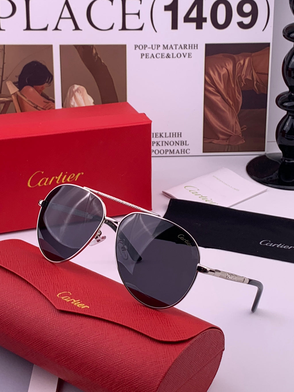 Cartier CK4080 Polarized Fashion Gold Lens Sunglasses for Men & Women - 382833 - detail image 2