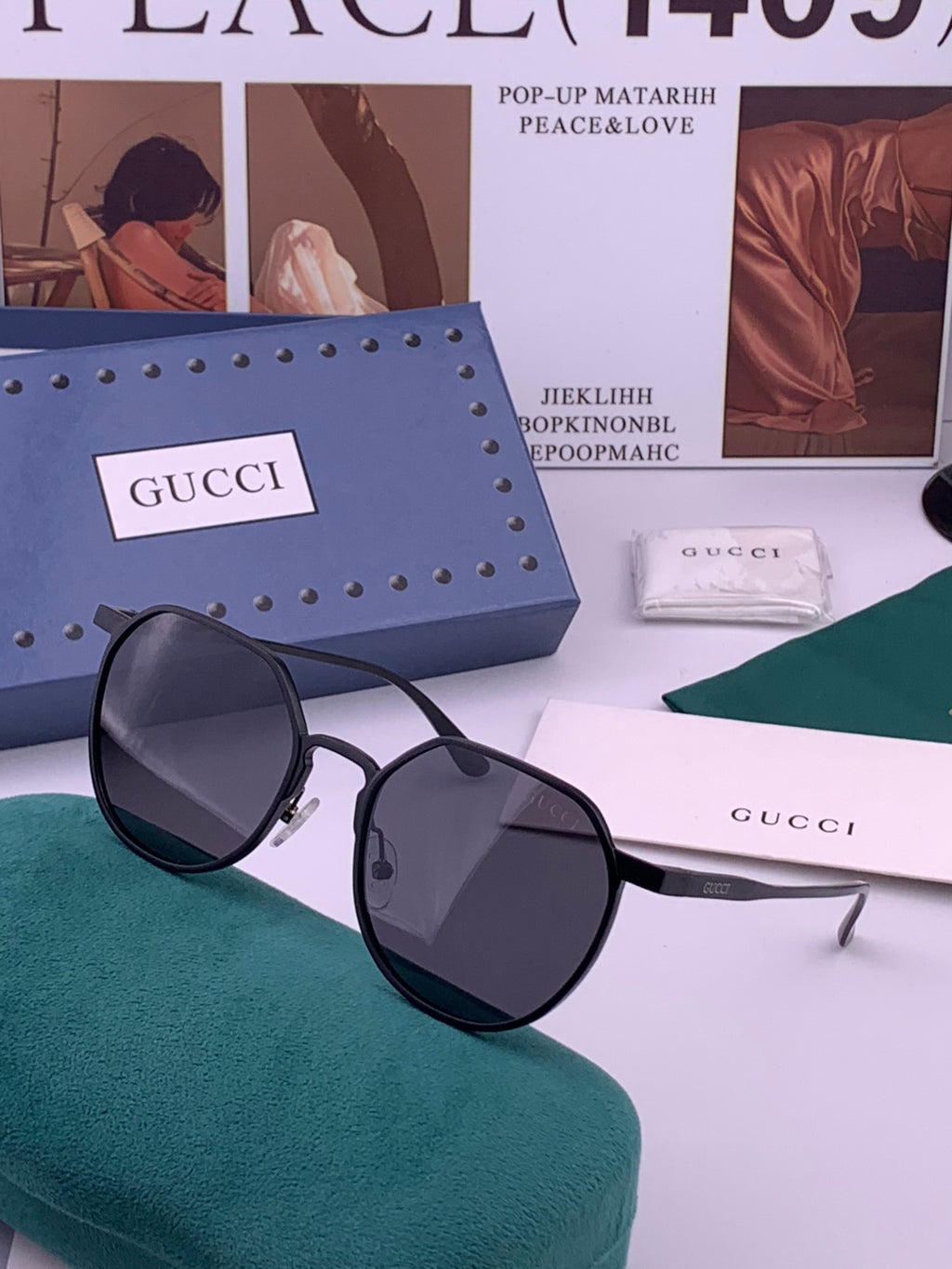 Gucci G7869 Polarized Fashion Gold Lens Sunglasses for Men & Women - detail image 2