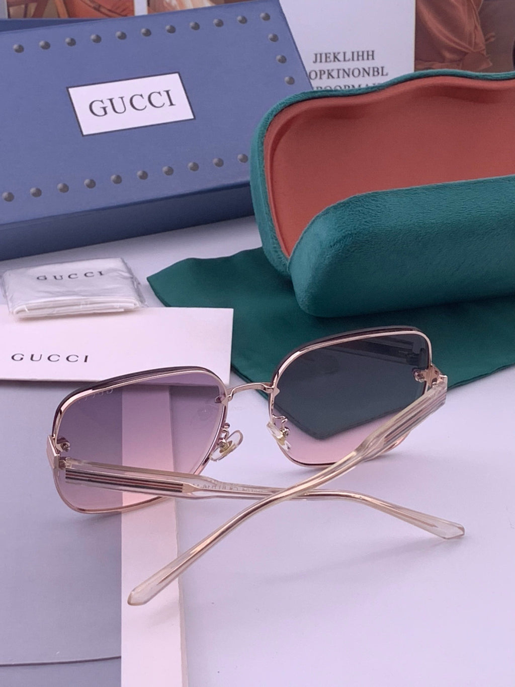 Gucci CH4628 Metal Fashion Red Lens Sunglasses for Men & Women - 381997 - detail image 6