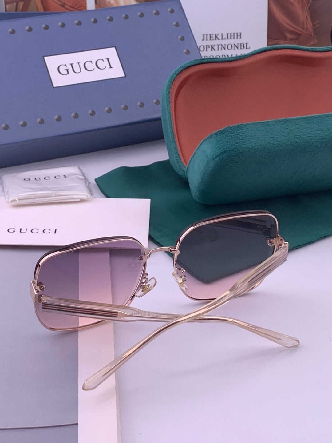 Gucci CH4628 Metal Fashion Red Lens Sunglasses for Men & Women - 381997 - detail image 6