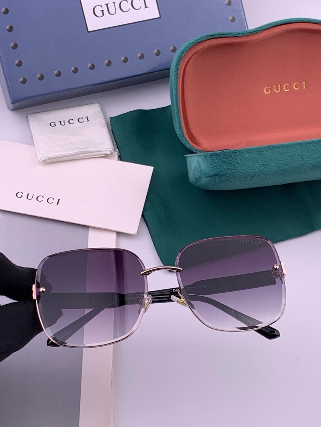 Gucci CH4628 Metal Fashion Red Lens Sunglasses for Men & Women - 381998