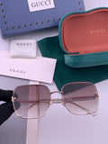 Gucci CH4628 Metal Fashion Brown Lens Sunglasses for Men & Women