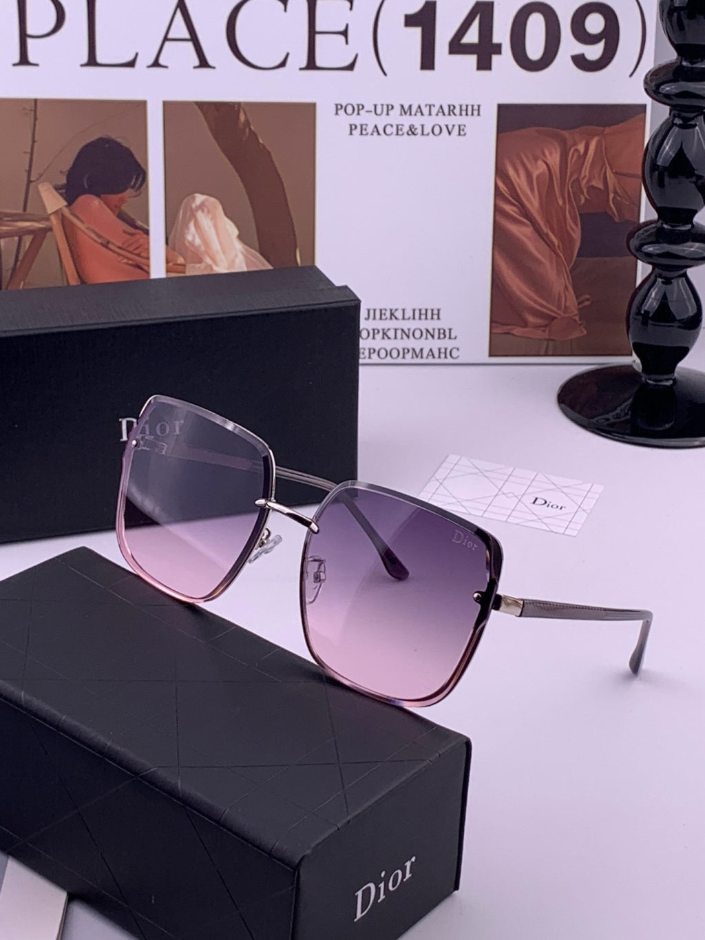 Gucci CH4628 Metal Fashion Red Lens Sunglasses for Men & Women - detail image 4