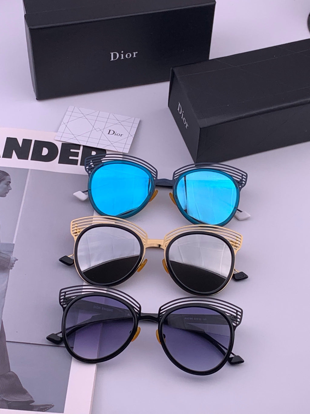 Dior CD11 Round Orange Lens Sunglasses for Women - 382447 - detail image 7