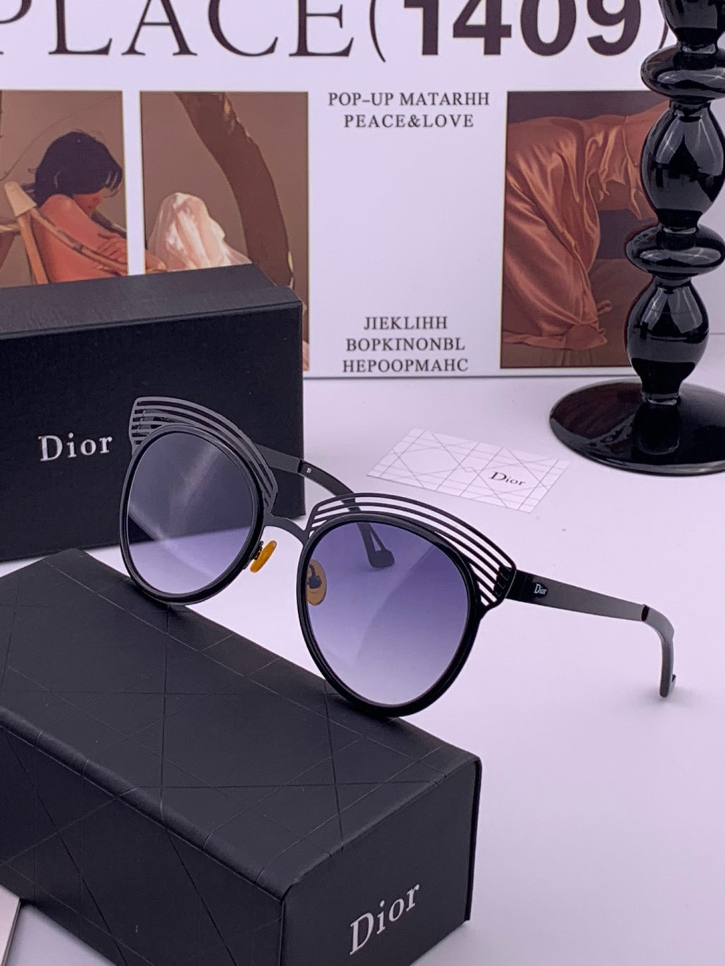 Dior CD11 Round Orange Lens Sunglasses for Women - 382447 - detail image 2