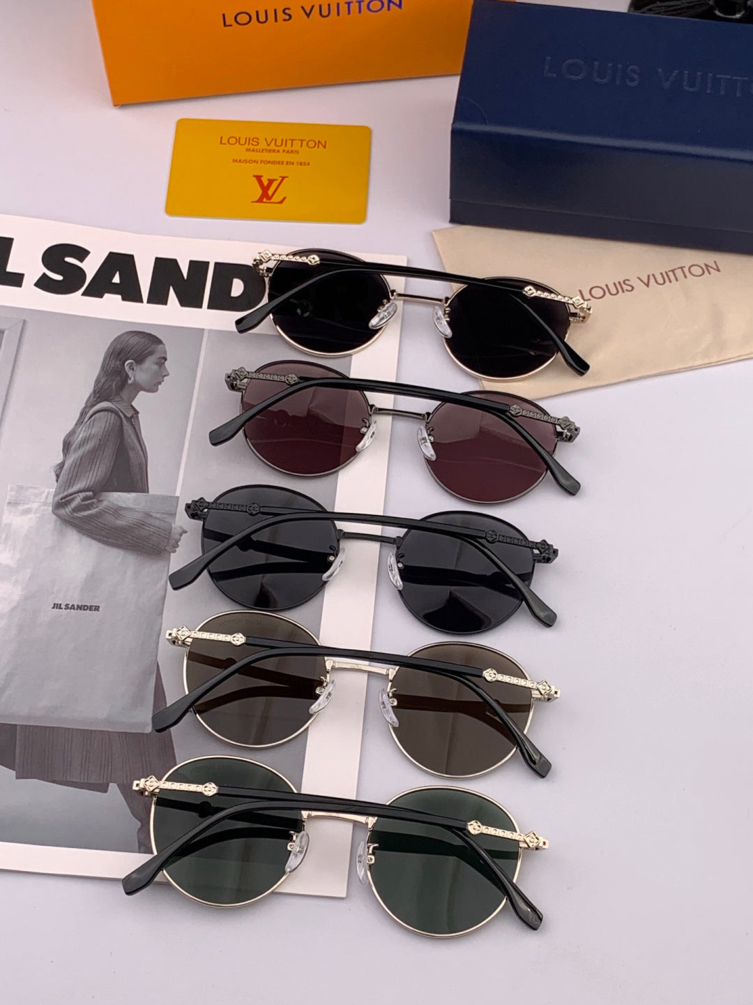 Louis Vuitton L3340 Polarized Aviator Orange Lens Sunglasses for Men - 381823 - detail image 7