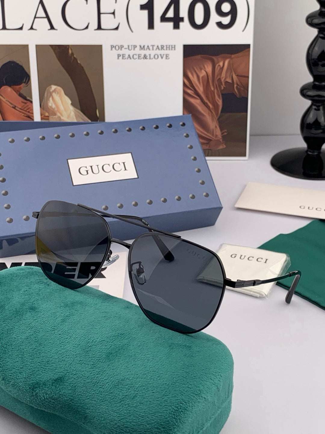 Gucci G18904 Polarized Aviator Brown Lens Sunglasses for Men - 381970 - detail image 2
