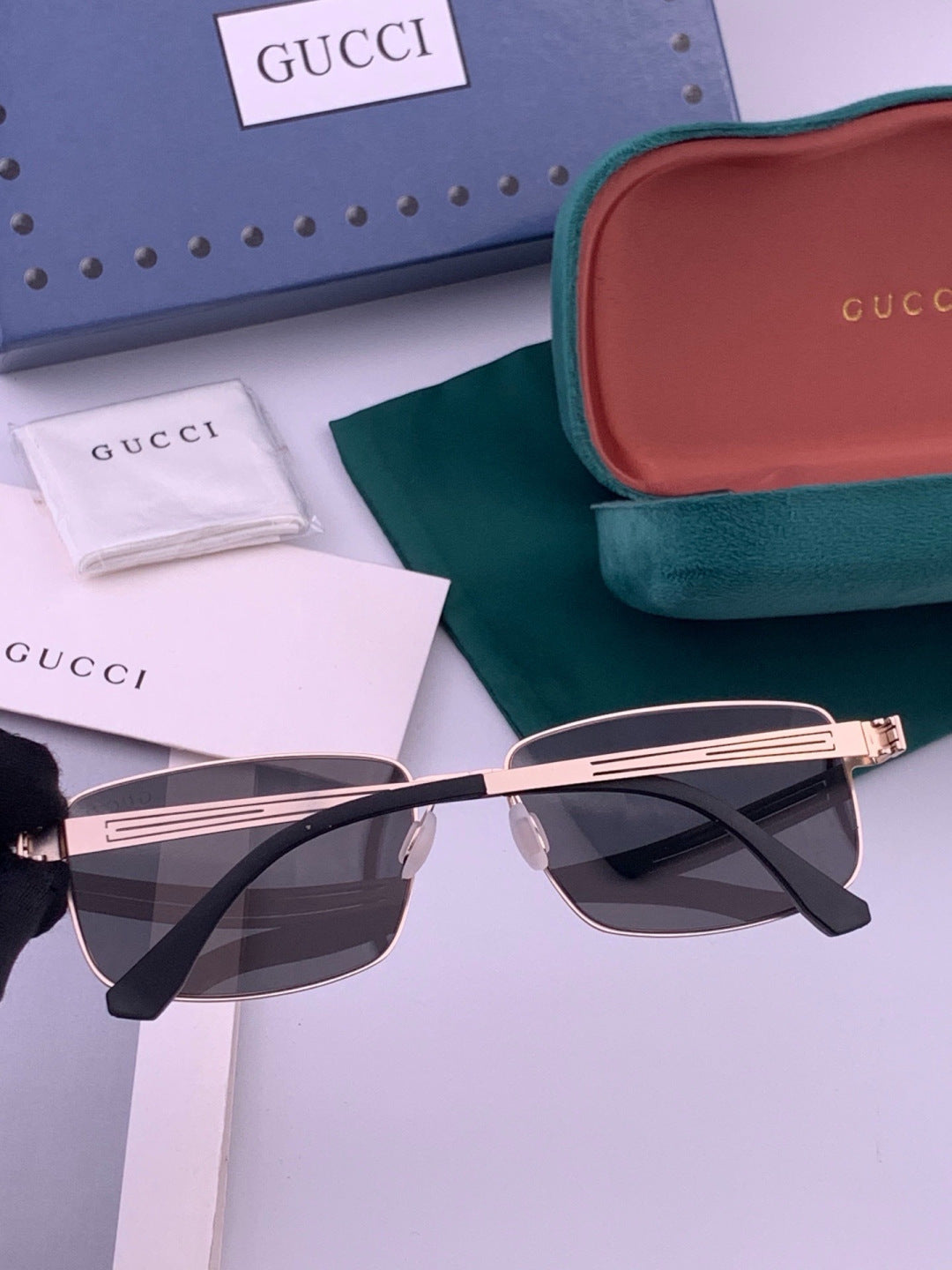 Gucci G4805 Polarized Aviator Black Lens Sunglasses for Men - 381971 - detail image 4