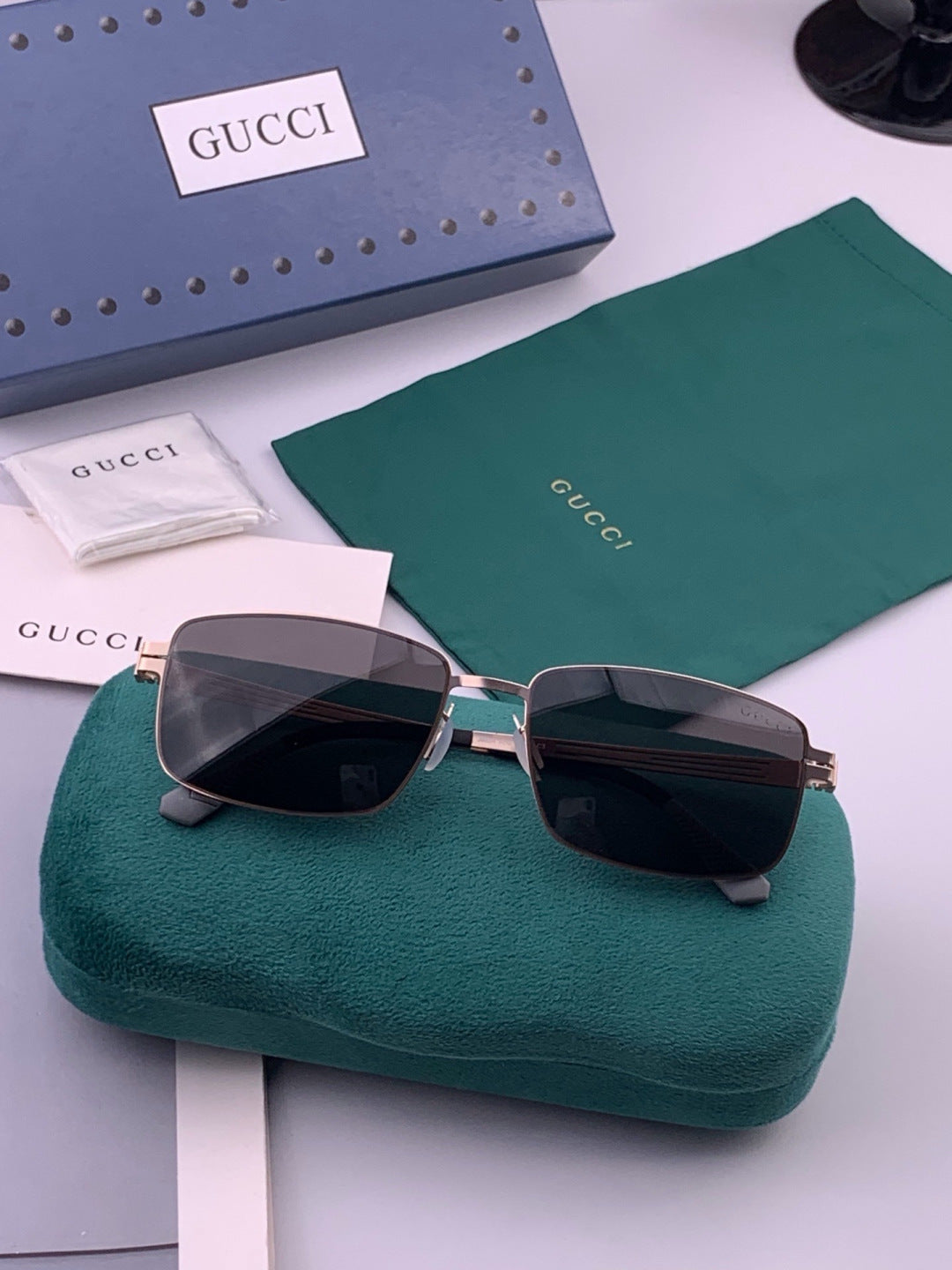 Gucci G4805 Polarized Aviator Black Lens Sunglasses for Men - 381971 - detail image 6