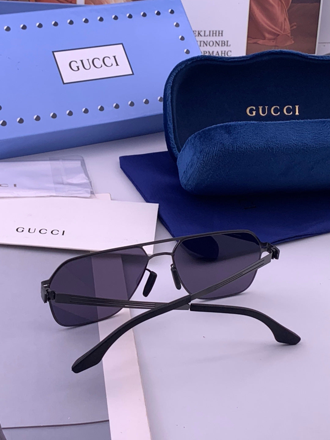 Gucci G0862 Fashion Gold Lens Sunglasses for Men & Women - 381980 - detail image 7