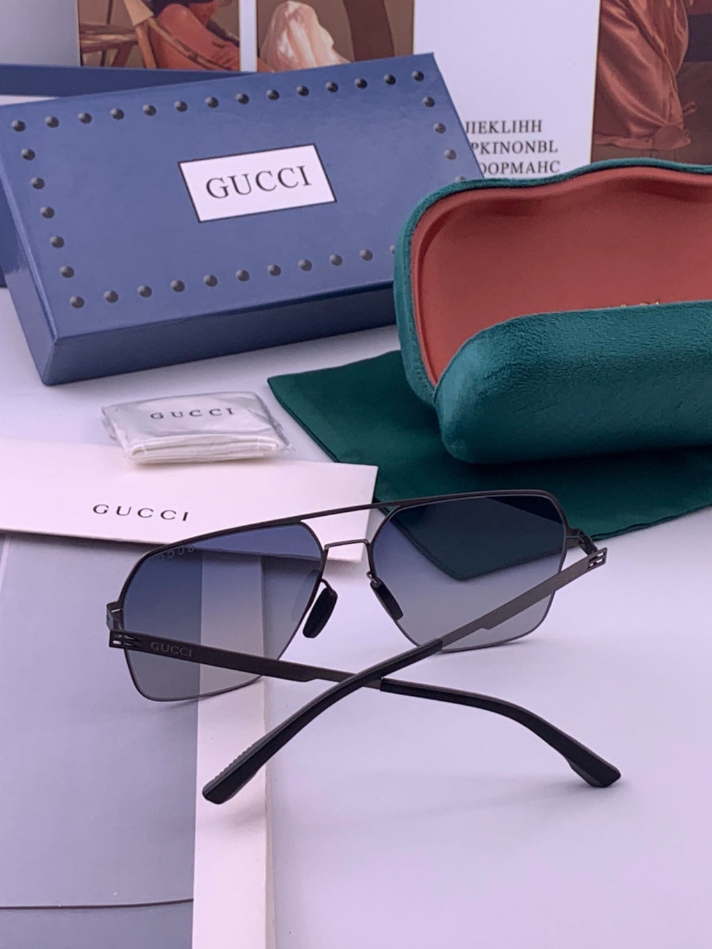 Gucci G711 Polarized Fashion Brown Lens Sunglasses for Men & Women - 381983 - detail image 5