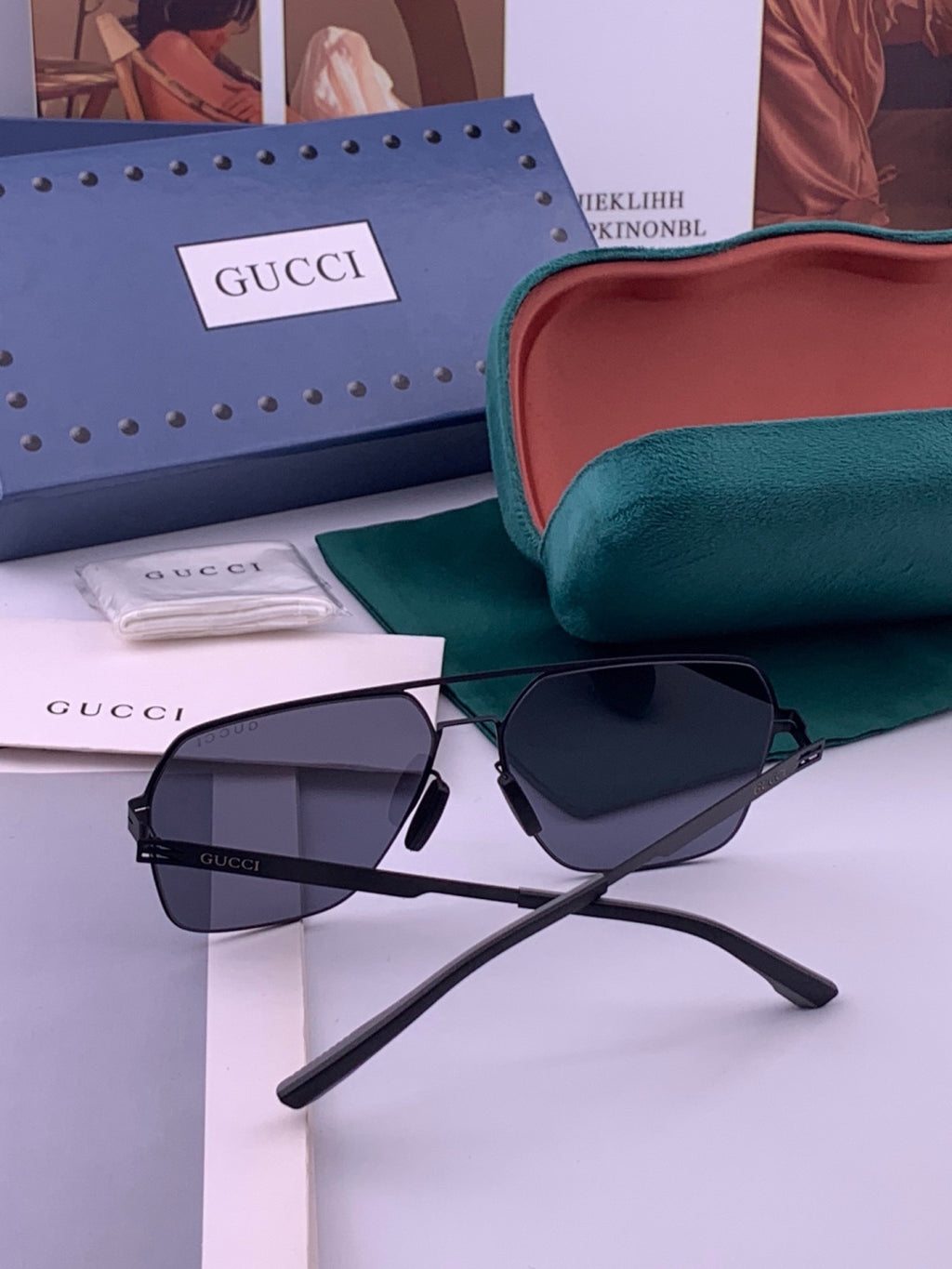 Gucci G711 Polarized Fashion Black Lens Sunglasses for Men & Women - 381984 - detail image 5