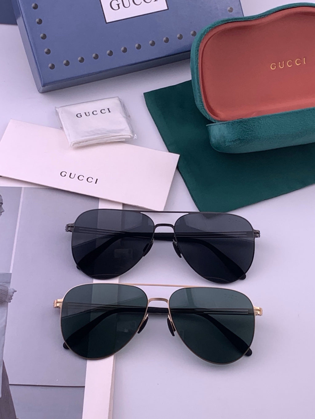 Gucci G1381 Fashion Gold Lens Sunglasses for Men & Women - 381985 - detail image 8