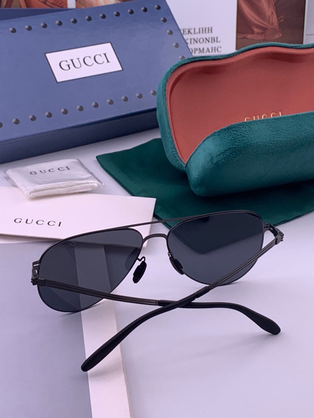 Gucci G1381 Fashion Gold Lens Sunglasses for Men & Women - 381986 - detail image 5