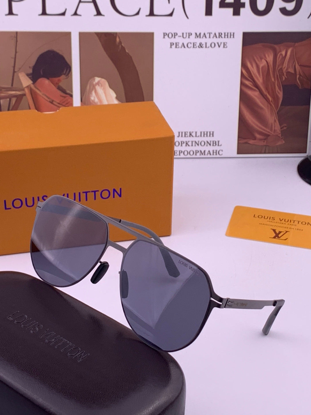 Louis Vuitton L712 Fashion Brown Lens Sunglasses for Men & Women - 381813 - detail image 2