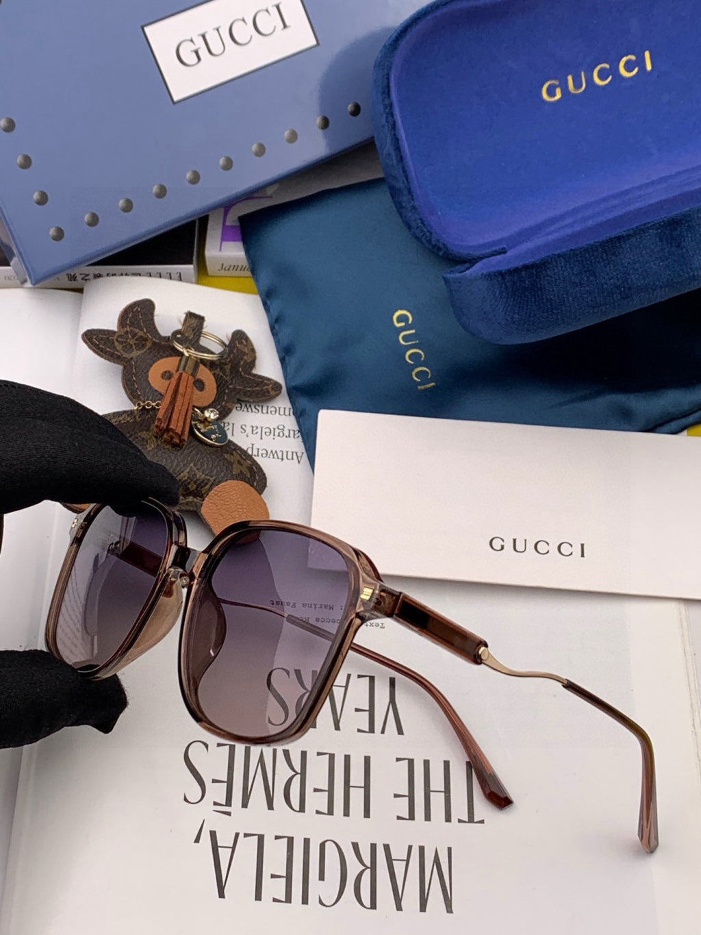 Gucci G7231 Metal Fashion Gold Lens Sunglasses for Men & Women - detail image 5
