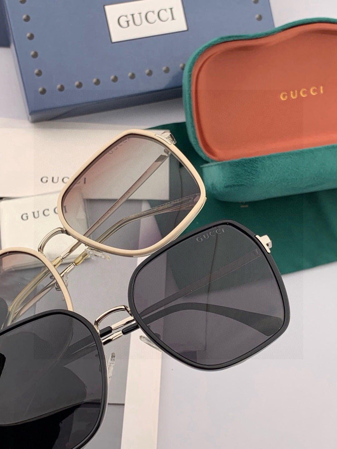 Gucci G3902 Polarized Square Gold Lens Sunglasses for Men & Women - 398411 - detail image 5