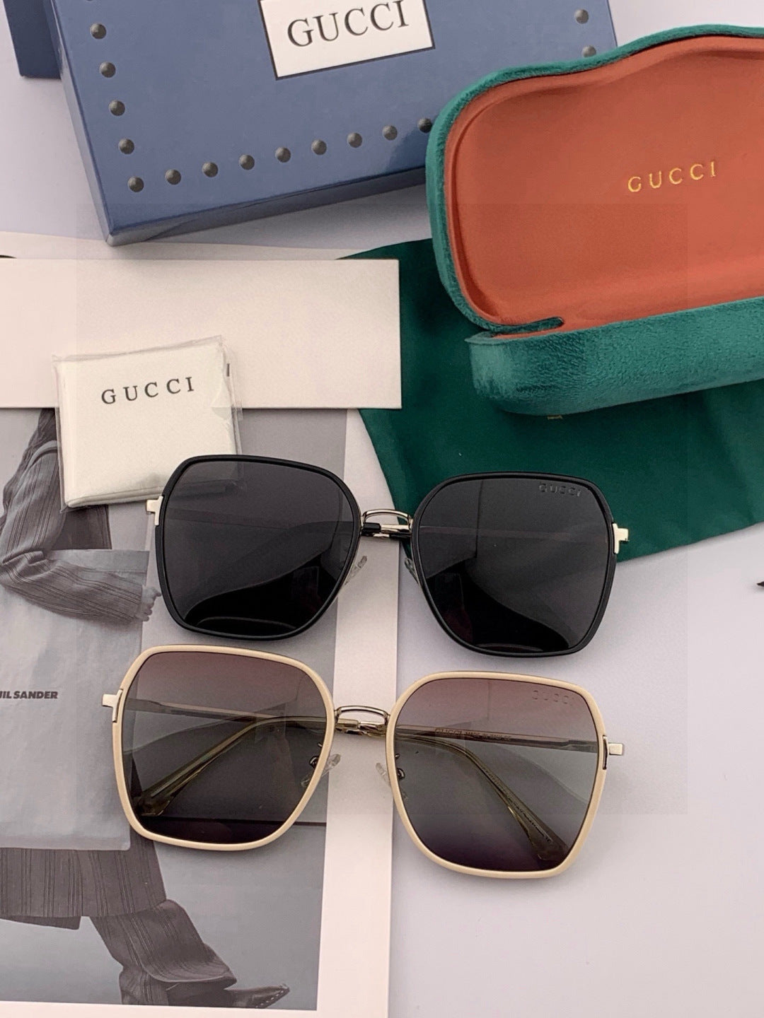 Gucci G3902 Polarized Square Gold Lens Sunglasses for Men & Women - 398411 - detail image 7