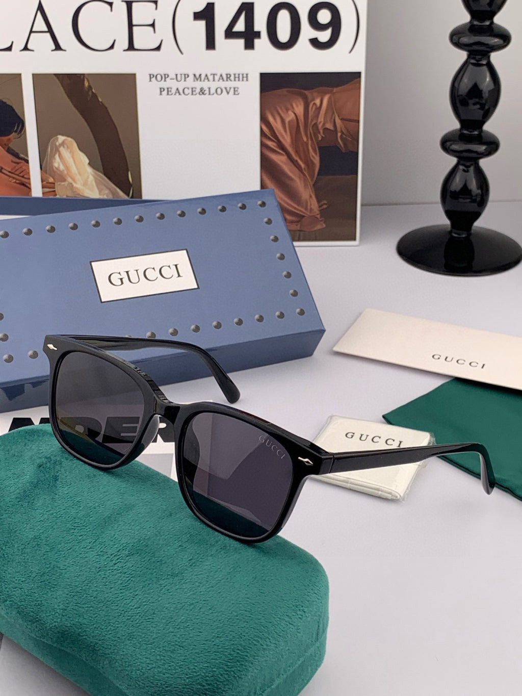 Gucci G3902 Polarized Square Gold Lens Sunglasses for Men & Women - 398412 - detail image 2